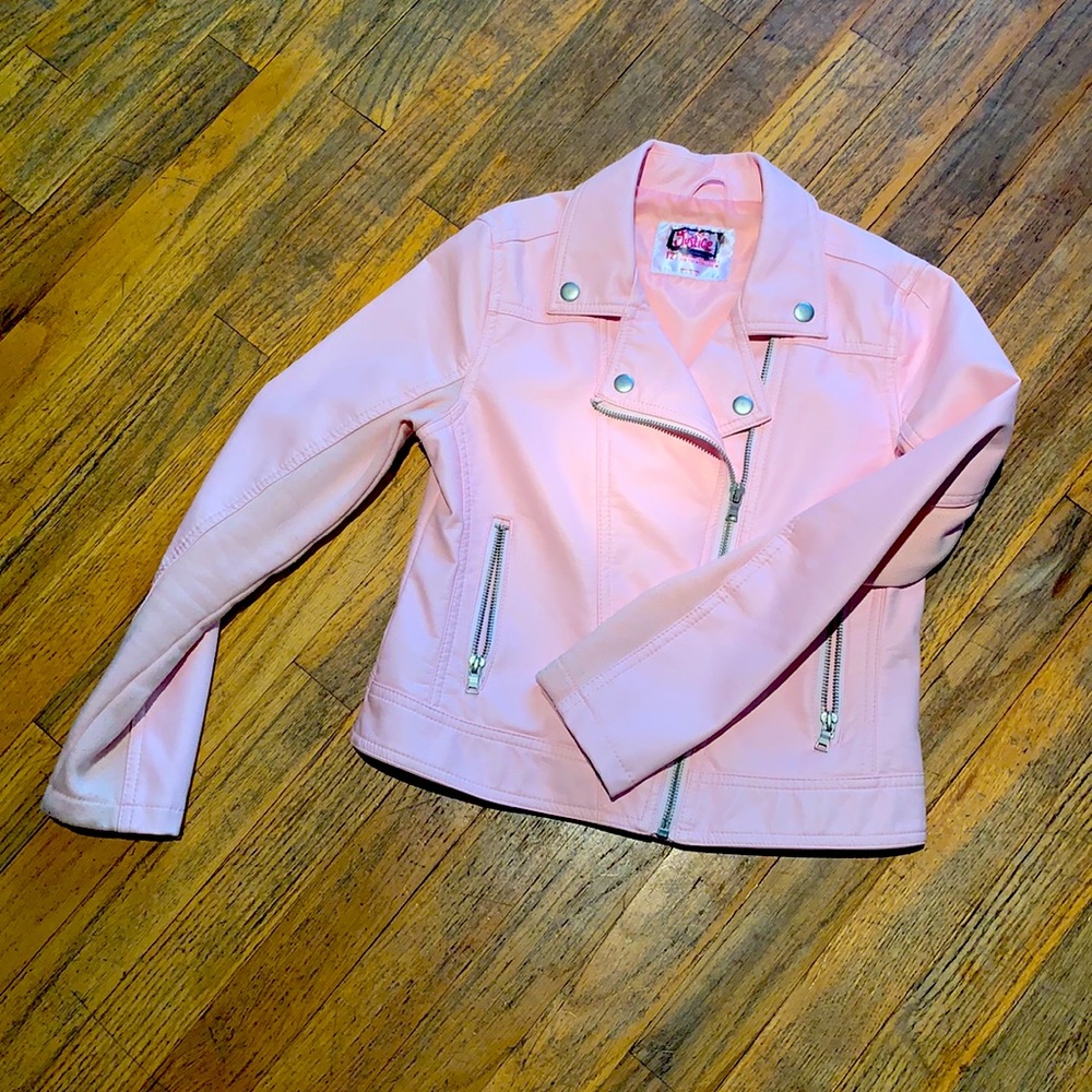 Justice Pink Pleather Coat